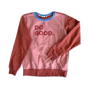 Cotopaxi Do Good Crewneck Sweatshirt XL Womens Pink Terracotta Colorblock Fleece